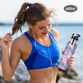 thumbnail image 5 of Yayeee 20oz Insulated Water Bottle Double Wall Stainless Steel with Flip Straw Lid, Pink Marble Pattern, 5 of 7