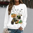 thumbnail image 2 of Womens Sweatshirts Halloween Ghost Sweatshirts Oversized Sweater Casual Sweaters Cute Sweaters Trendy Sweaters Pullover Sweaters Spooky Season Sweatshirt Cute Halloween Outfits, 2 of 4