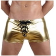 thumbnail image 2 of ylioge Mens Boxer Briefs Trendy Low Rise Drawstring Underwear Casual Solid Slim Stretchy Comfort Shiny Dancing Workout Underpants, 2 of 4