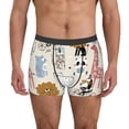 thumbnail image 2 of Goofa Hand Drawn Animals Printed Men's Boxer Briefs Underwear, Moisture-Wicking Underwear, Trunk,Soft and Breathable Cotton Underwear-, 2 of 9