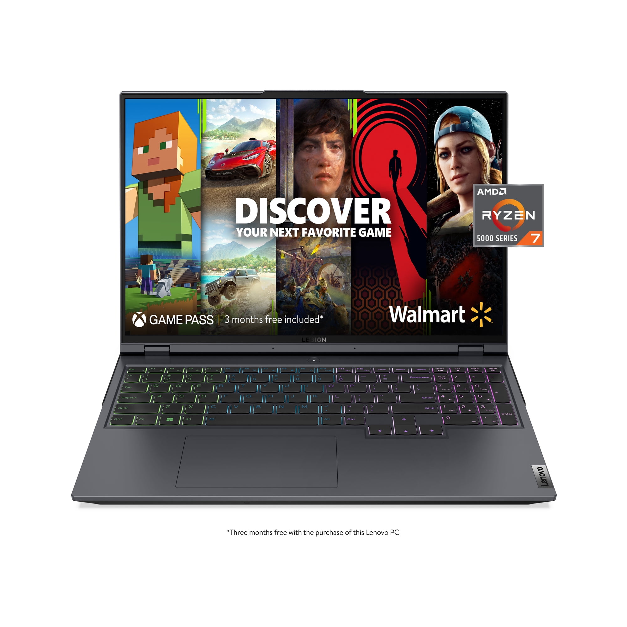 Lenovo Legion 5 Pro 16" Gaming Laptop, QHD 165Hz, AMD Ryzen 7, NVIDIA GeForce RTX 3070, 16GB RAM, 512GB SSD, Windows 11 Home, Storm Grey, 82JQ00F9US
