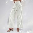 thumbnail image 2 of TRUBKH Corduroy Pants Women Wide Leg Sweat Pants Dressy Pants for Women Womens Sweater Pants Womens Fall Pants Baggy Pants Cargo Jeans Beige L, 2 of 6