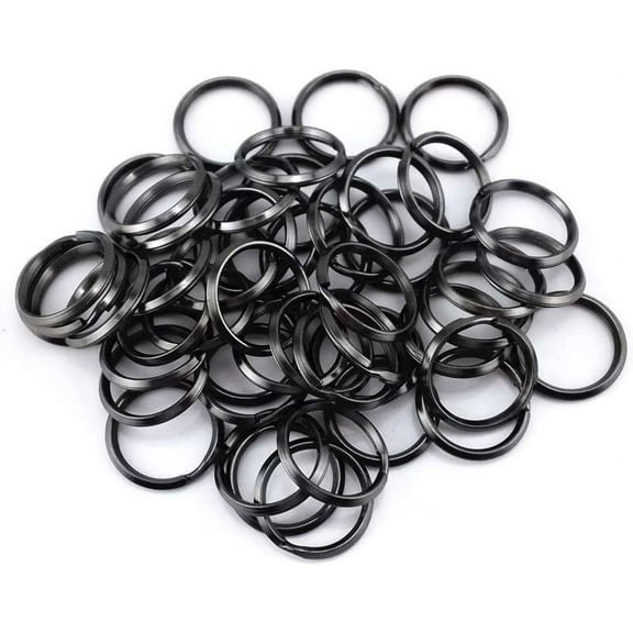 100pcs Split Ring Rainbow 25/12mm Jump Ring Key Ring Iron Key Chain Round Ring DIY Accessories Charm Jewelry Purse Handbag Bag Hardware (25mm)
