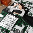 thumbnail image 4 of Feelyou Wildlife Moose Deer Twin Bedding Sets 7pcs, Green Buffalo Bedding Comforter Set, 4 of 8