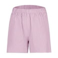 thumbnail image 4 of LEBONYARD Women's Running Shorts High Waisted,Women's Shorts with a Flattering and Unique Fit,Women's Summer Casual Loose Pocket Striped Elastic Waist Sports Home Shorts Pink XXXXXL, 4 of 6