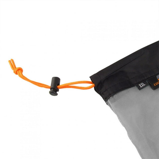 Ymiko Outdoor Travel Camping Hiking Drawstring Mesh Stuff Sack StorageBag Potable❤B