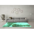 thumbnail image 3 of Ahgly Company Indoor Rectangle Abstract Turquoise Blue Modern Area Rugs, 7' x 10', 3 of 4