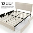 thumbnail image 5 of Furniture of America Zorva Queen Platform Bed with Storage Drawers, Light Brown, 5 of 21