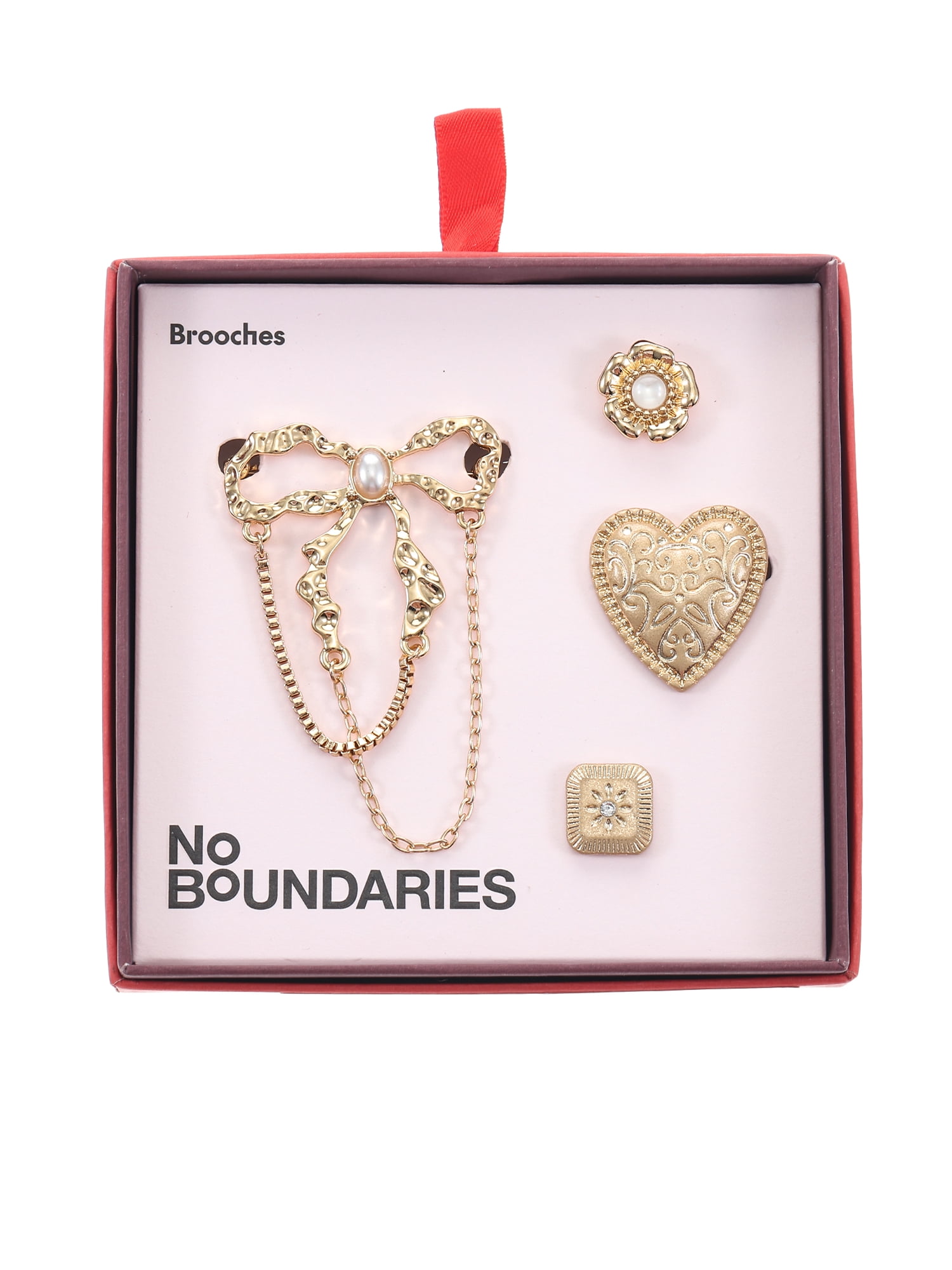 No Boundaries Holiday Gifting Heart Brooch Set