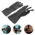 thumbnail image 3 of 3 Pairs Barber Hair Dye Gloves Anti-slip Waterproof Hand Protectors Hairdressing Supplies Hair Beauty Tools for Women Men - Size S (Black), 3 of 4