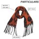 thumbnail image 3 of Bufanda cálida para mujer, chal colorido, suave, cómodo, elegante para clima frío, bufanda grande con estampado de leopardo y flecos de jacquard, bufanda larga de moda, borlas de cola de, 3 of 5