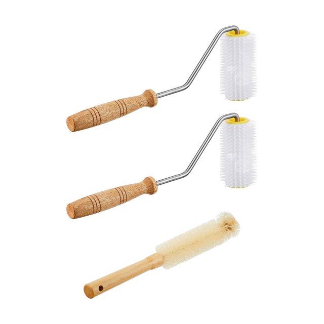 Almencla 3 Pieces Honey Extractor Tool with Cleaning Brush Portable Detachable Roller