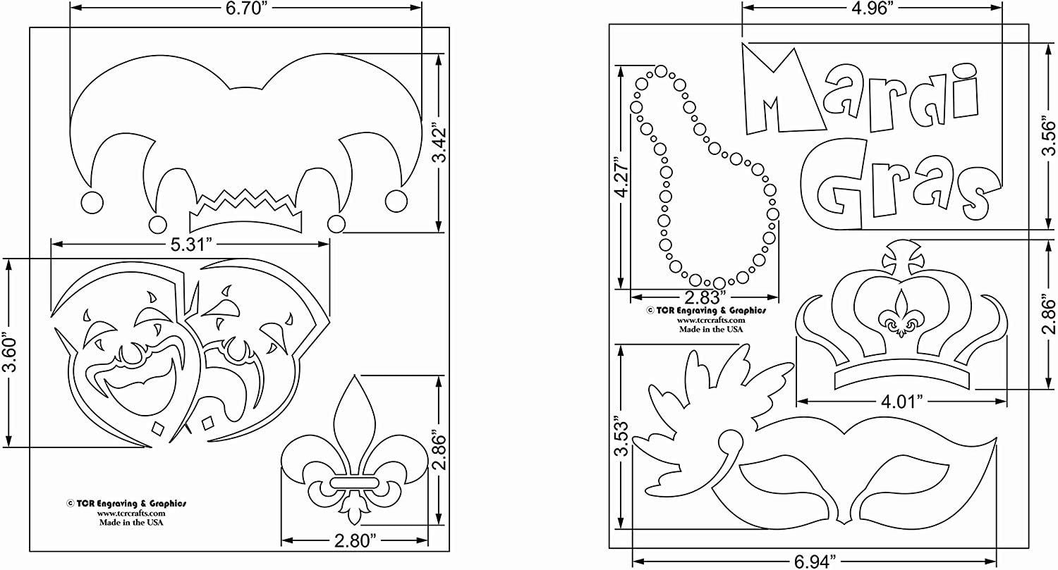 Mardi Gras Stencils - 2 Piece Set - 8 x 10 Inches - Walmart.com mardi-gras-stencils-2-piece-set-8-x-10-inches-walmart-com