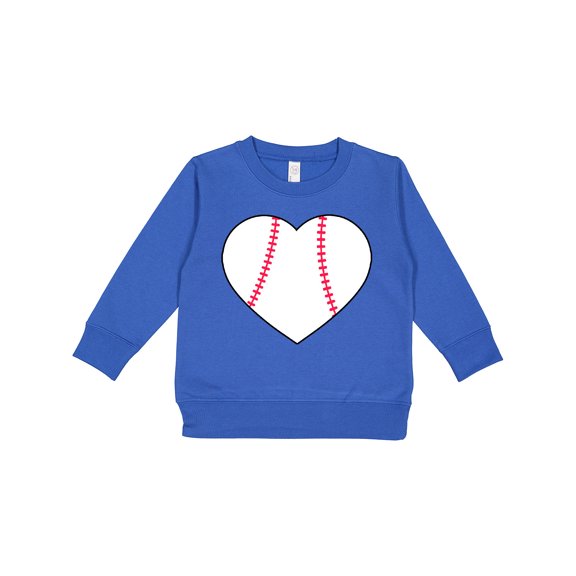 Inktastic Heart Shaped Baseball Toddler Sweatshirt