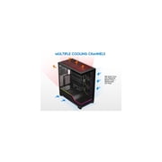 DIYPC IDX5BKARGB ATX Gaming Case