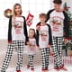 thumbnail image 2 of Pijamas familiares a juego de Navidad, conjunto de pijamas de Dachshund a través de la nieve, gris, 2023, 2 of 3