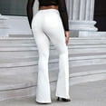 thumbnail image 7 of Trousers for Women Micro Elastic High Waist Mini Slacks Stretchy Loose Casual Flare Trendy Pants for Women, 7 of 7