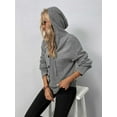 thumbnail image 2 of Button-Down Long Sleeve Hooded Sweater, 2 of 10