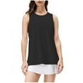 thumbnail image 2 of Zedker Womens Workout Tank Tops Lightweight Sleeveless Loose Fit Athletic Running Tennis Yoga Shirts Black Plus L, 2 of 4