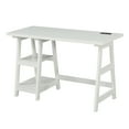 thumbnail image 6 of Convenience Concepts Designs2Go 29.25" Trestle Desk with Charging Station & Shelves, White, All Ages, 6 of 7