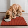 thumbnail image 2 of Dog Cat Food Mat, Dog Mat for Food and Water, Pet Dog Cat Bowl Mat, Anti-Slip Reusable Feeding Mat with Lattice Grid Christmas,16inx24in, 2 of 7