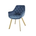 thumbnail image 4 of Topline Home Furnishings Dining Arm Chair, Velvet & Gold, 4 of 6