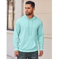 thumbnail image 3 of Sleepdown Men’s Pull Over Hoodie, Midweight Fleece Hoodies for Men, Hooded Sweatshirt for Men – Cascade Green, Small, 3 of 5