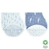 aden + anais™ Oganic Cotton Muslin Burpy Bibs, Blue Oceanic, Boy, 2-pack