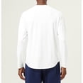 thumbnail image 6 of Men's Long Sleeve T-Shirt Nylon Spandex Quick Dry Running Top Athletic Training Shirt Moisture Wicking Workout Tee Breathable Gym Fitness Casual | Zenithor,White 2XL, 6 of 6