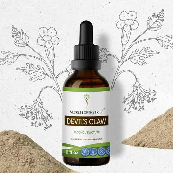 Devil's Claw Tincture Alcohol Extract, Organic Devil's Claw Harpagophytum Procumbens Healthy Joints 2 oz