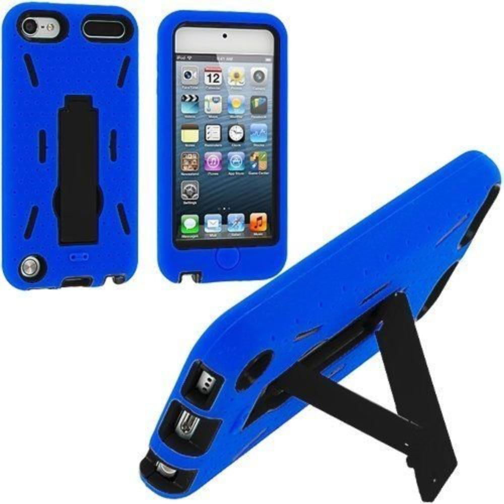 BLACK iPod Touch 6th 5th Gen Case-HARD&SOFT RUBBER HIGH IMPACT ARMOR CASE HYBRID 