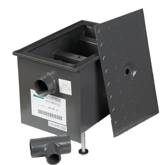 Wells Sinkware WP-GT-4 8 lbs Wentworth Grease Trap - 4 gpm, Steel & Gray