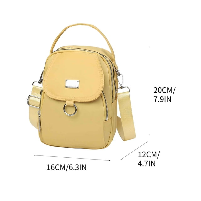 Bolso bandolera impermeable para mujer, bolso multicompartimento para teléfono móvil, bolso bandolera informal de tela para mujer, bolso de hombro para mujer