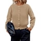 thumbnail image 1 of Suéter PRETTYGARDEN Cardigan Caqui Pequeño con Botones, 1 of 6