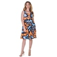 thumbnail image 3 of Womens Butterfly Print Pleated Dress, 3 of 5