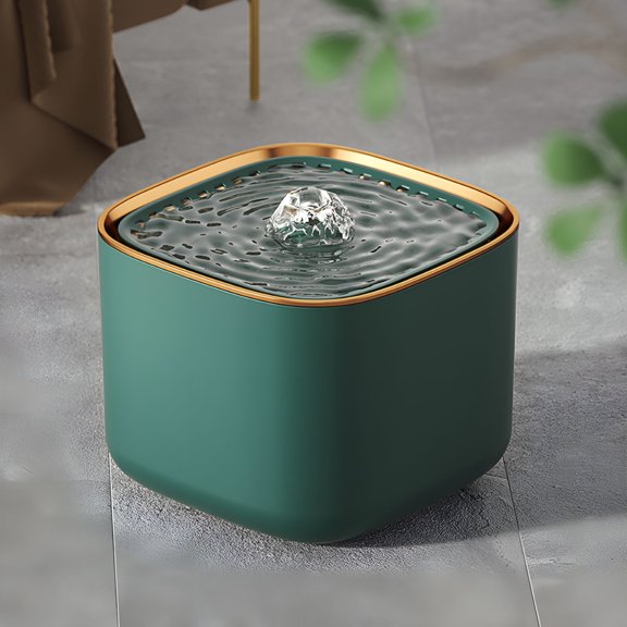FACEGA Cat Water Fountain, Wireless Pet Fountain Battery Operated, Automatic Dog Water Dispenser with Quiet Pump Inside Stainless Steel Tray, Easy Clean, BPA-Free