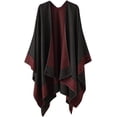 thumbnail image 1 of LinYooLi Reversible Shawl Wrap for Women Ladies, Open Front Poncho Cape Warm Blanket for Winter Fall, 1 of 7
