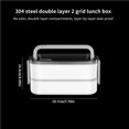 thumbnail image 3 of Tssuoun Heated Stainless Steel Insulated Lunch Container Leak-Proof Thermal Bento Box Meal Heater with Handle Food Warmer Box  Type 4, 3 of 8