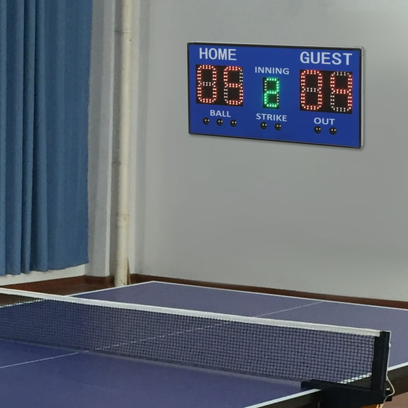 High-Light Electronic Baseball Scoreboard, Digital Scoreboard with Remote Control Blue