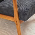 thumbnail image 6 of Mid-Century Modern Accent Chair, Arm Chair Living Room Chairs with Pillow Upholstered Reading Chair with Solid Wood Frame & Living Room Bedroom Balcony (beige)   WL, 6 of 22