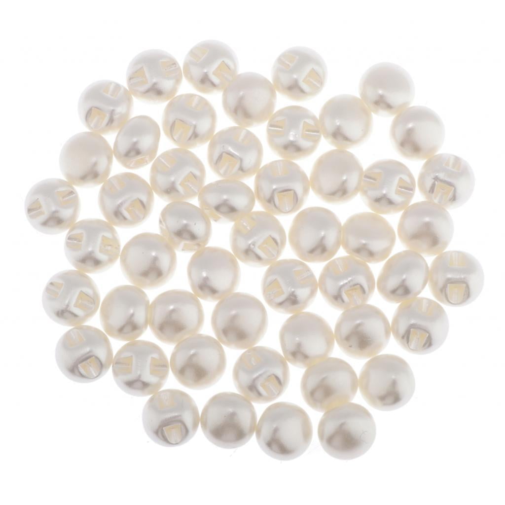 Abbraccia 5x100Pcs Pearl Sewing Shank Buttons for Shirt Dress Crafts Bulk 10mm 5 Pcs