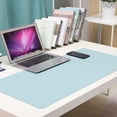 thumbnail image 2 of Naierhg Double-sided Waterproof Faux Leather Mouse Pad Desktop Mat Sky Blue, 2 of 8
