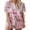 Tie Dye Fuchsia, variant on Ekouaer Tie Dye Pajamas Set Womens Loungewear Sleepwear 2 Piece PJ Sets