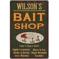 thumbnail image 1 of WILSON'S Green Bait Shop Man Cave 12 x 18 Matte Finish Metal 112180027397, 1 of 1