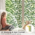 thumbnail image 5 of DKTIE 17.7"x78.7" Colorful Green Leaf Decorative Sunshade Film - UV Protection, Heat, Electrostatic Adsorption Installation Detachable Design for Bathrooms, Bedrooms & Balconies, 5 of 9