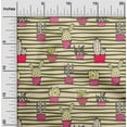 thumbnail image 2 of oneOone Velvet Pale Yellow Fabric Cactus Craft Projects Decor Fabric Printed By The Yard 58 Inch Wide, 2 of 5