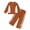 Brown, variant on Yaoqi 3T Toddler Girl Outfit Set 4T Child Girls Clothes Long Sleeves Color Block Pullover Sweatshirt Top Bowknots Wide Leg Pants 2pcs Clothing Blue