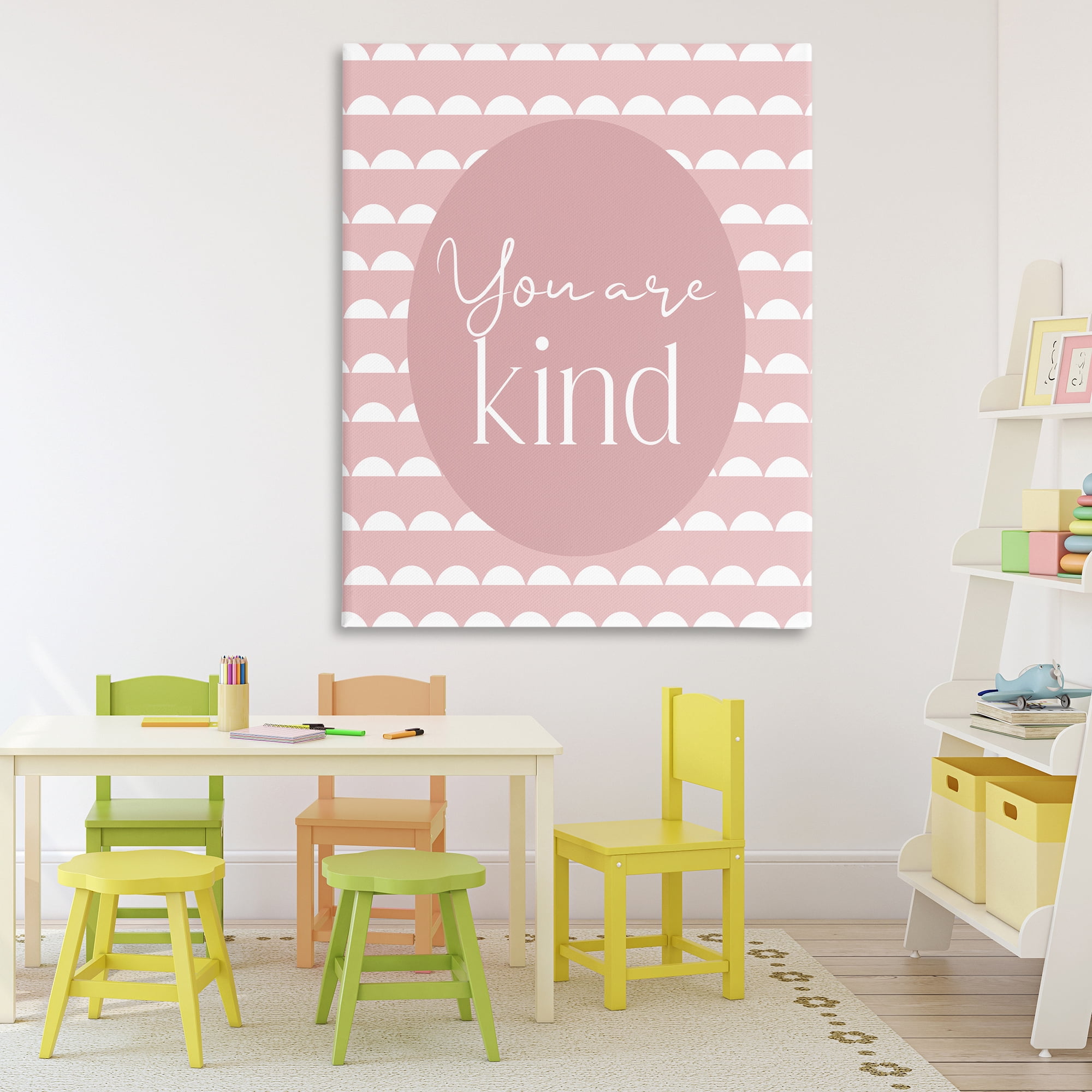Stupell Industries You Are Kind Blush Pink Canvas Wall Art, design by Christine Simpson Art