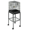 thumbnail image 1 of PawHut Cage à Oiseaux avec Support Détachable, Roues, Noir, 44.5 Pouces, 1 of 10