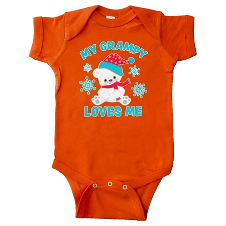

Inktastic Polar Bear My Grampy Loves Me in Santa Hat with Snowflakes Gift Baby Boy or Baby Girl Bodysuit